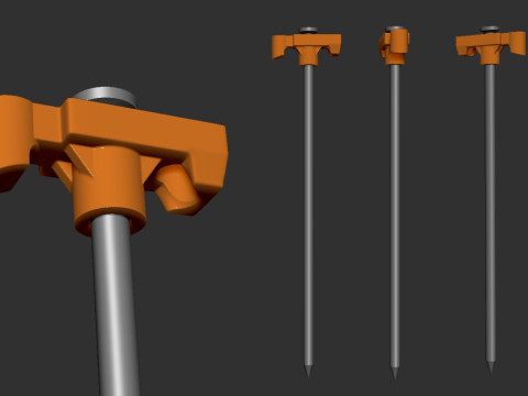 Tent pegs hook rope stringing eyelets 3D-printmodel