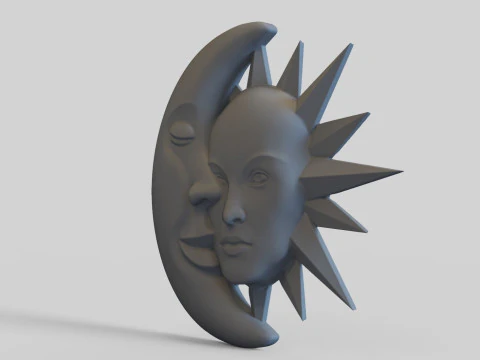 Солнце и Луна 3D Принт Модель