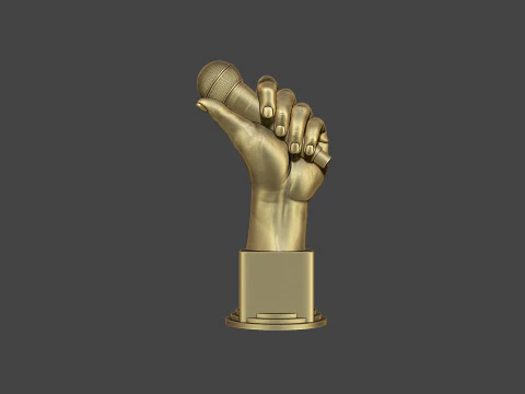 Microphone Trophy 3D Print Model