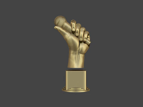 Microphone Trophy 3D Print Model