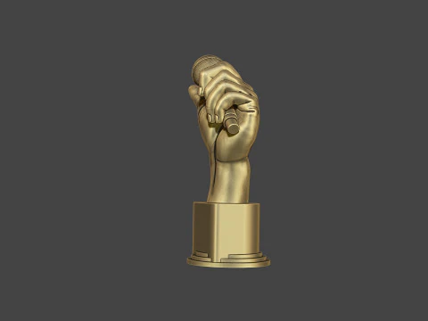 Microphone Trophy 3D Print Model