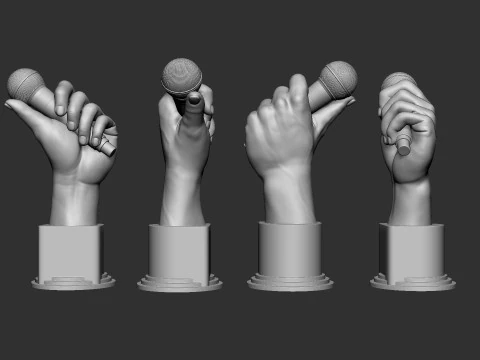Microphone Trophy 3D Print Model