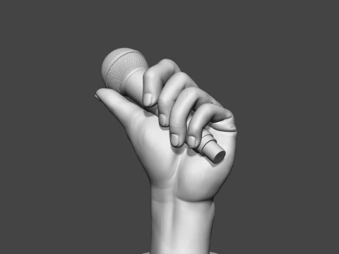 Microphone Trophy 3D Print Model