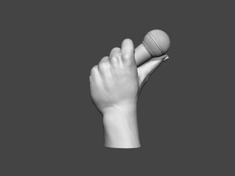 Microphone Trophy 3D Print Model