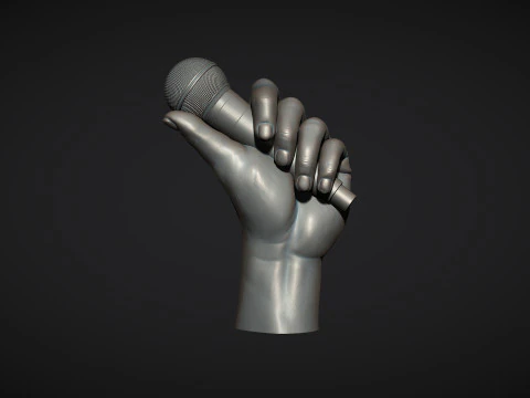 Microphone Trophy 3D Print Model