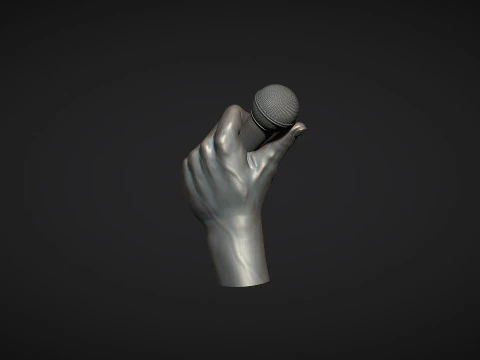 Microphone Trophy 3D Print Model