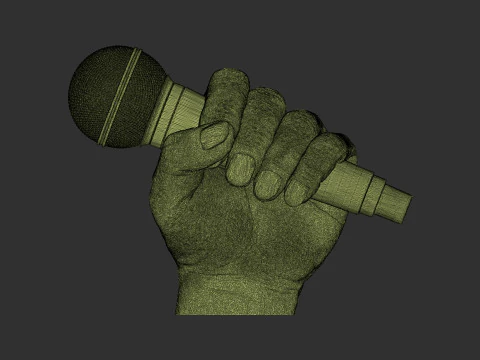 Microphone Trophy 3D Print Model