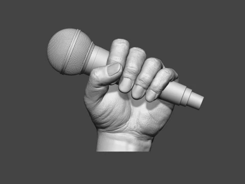 Microphone Trophy 3D Print Model