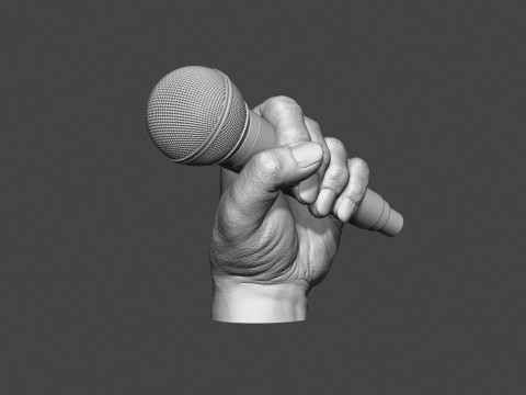 Microphone Trophy 3D Print Model
