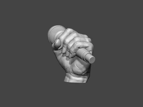 Microphone Trophy 3D Print Model