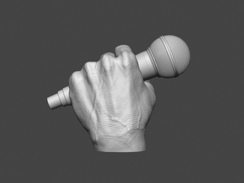 Microphone Trophy 3D Print Model