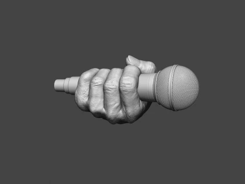 Microphone Trophy 3D Print Model
