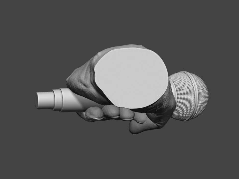 Microphone Trophy 3D Print Model