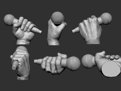 Microphone Trophy 3D Print Model