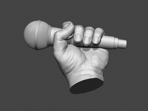 Microphone Trophy 3D Print Model