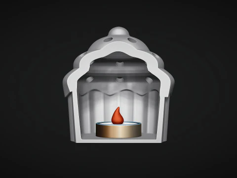Cupcake Tealight Holder 3D Print Model