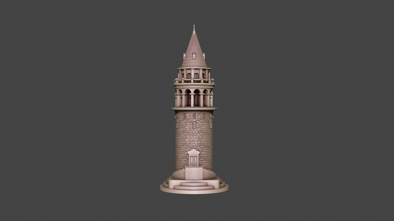 Galata Tower Modèles 3D en vedette .c4d .max .obj .3ds .fbx .stl .blend 