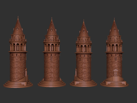 Galata Tower Modèles 3D en vedette
