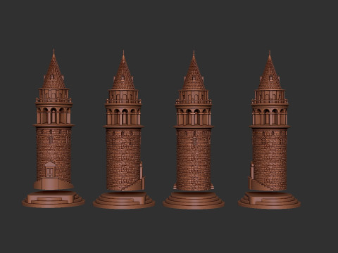 Galata Tower Modèles 3D en vedette