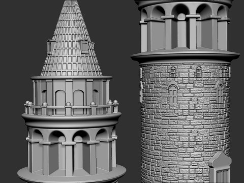 Galata Tower Modèles 3D en vedette