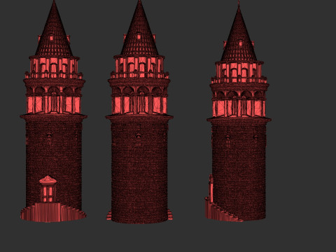 Galata Tower Modèles 3D en vedette