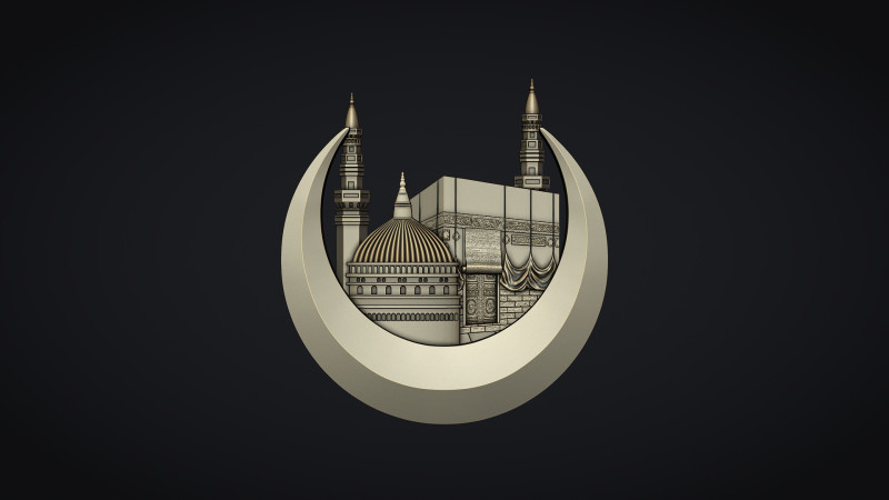 Makka Madina Kaaba 3Dプリントモデル .c4d .max .obj .3ds .fbx .stl .blend 