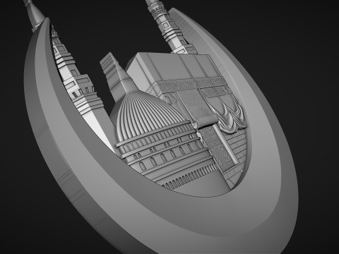 Makka Madina Kaaba 3Dプリントモデル