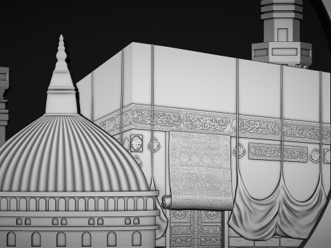 Makka Madina Kaaba 3Dプリントモデル