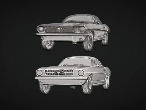 Baixo-relevo do Mustang Modelo de Impressão 3D