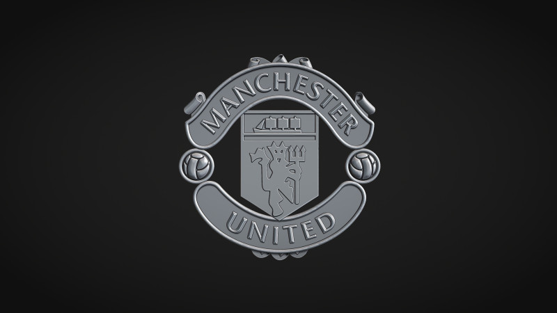 Manchester United logo 3D Print Model .c4d .max .obj .3ds .fbx .stl .blend 