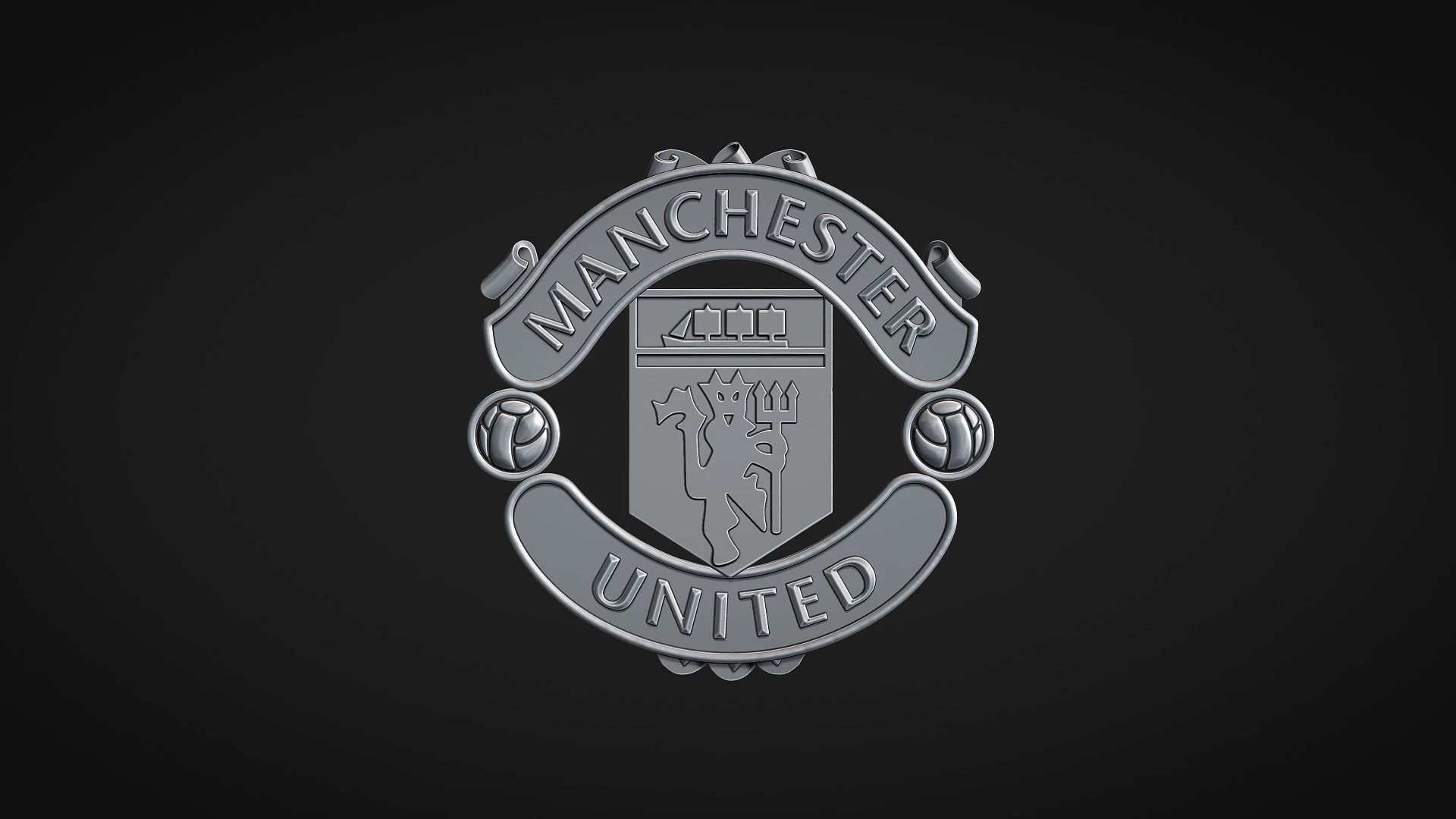 Manchester United logo 3D Print Model .c4d .max .obj .3ds .fbx .stl .blend