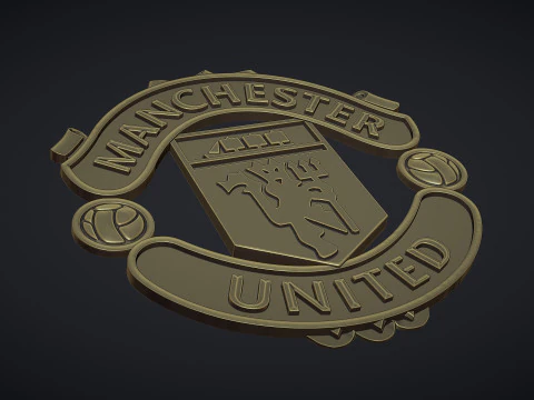 Manchester United logo 3D Print Model