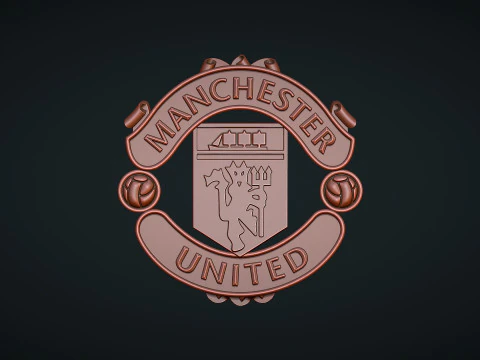 Manchester United logo 3D Print Model