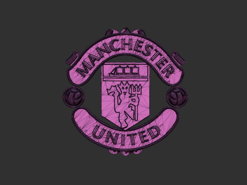 Manchester United logo 3D Print Model