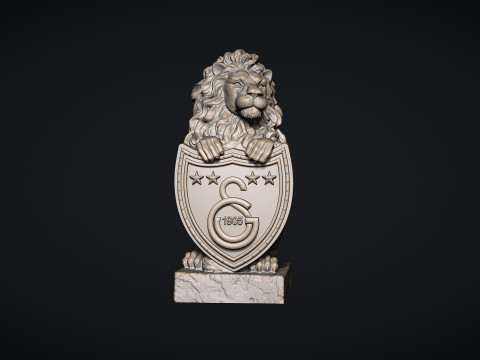 Galatasaray Lion Statue 3D Baskı Modeli