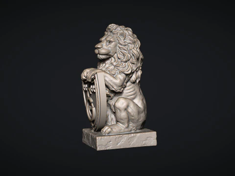 Galatasaray Lion Statue 3D Print Model