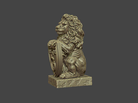 Galatasaray Lion Statue 3D Print Model