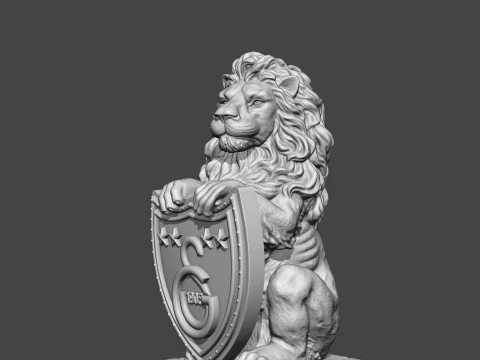 Galatasaray Lion Statue 3D Print Model