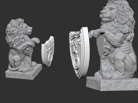 Galatasaray Lion Statue 3D Print Model