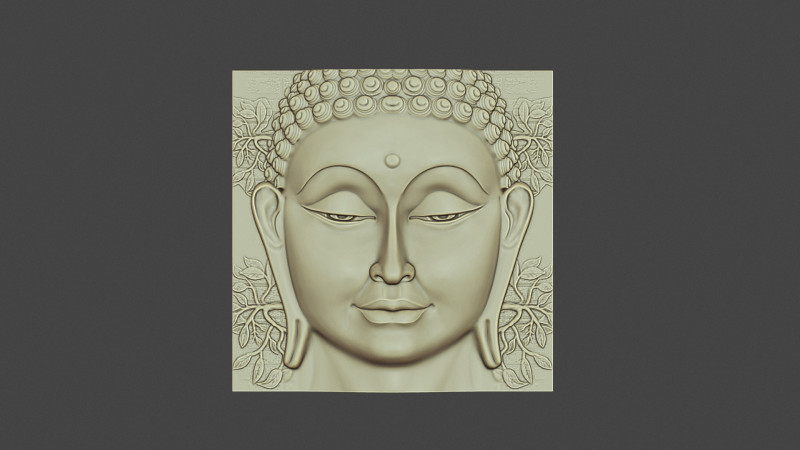 Buddha Head Wall Decor 3D-Druckmodell .c4d .max .obj .3ds .fbx .stl .blend 
