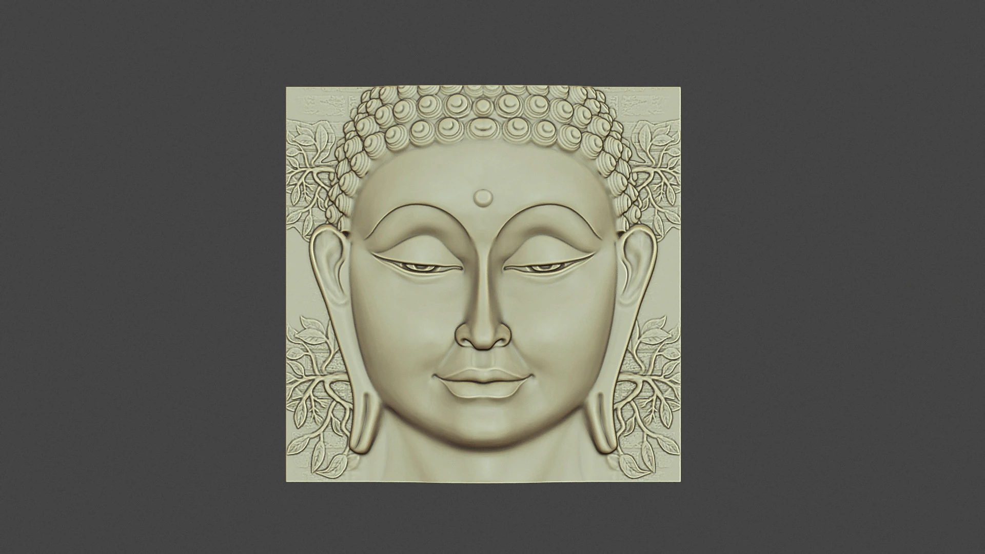Buddha Head Wall Decor 3D Print Model .c4d .max .obj .3ds .fbx .stl .blend 