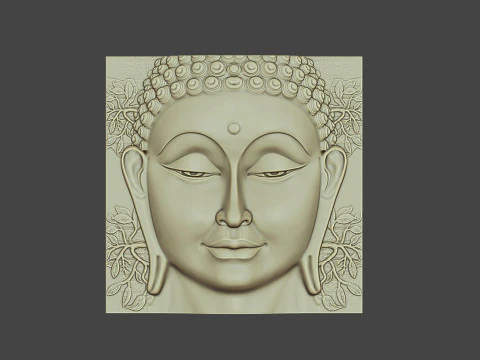 Decorazione da parete con testa di Buddha Modello di stampa 3D