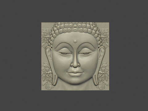 Buddha Head Wall Decor 3D-Druckmodell