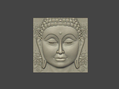 Buddha Head Wall Decor 3D Print Model