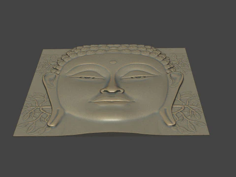 Buddha Head Wall Decor 3D Print Model