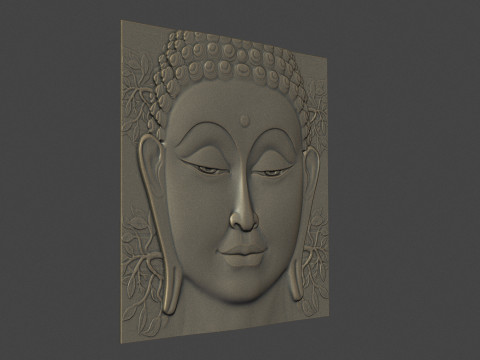 Buddha Head Wall Decor 3D-Druckmodell