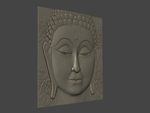 Buddha Head Wall Decor 3D Print Model
