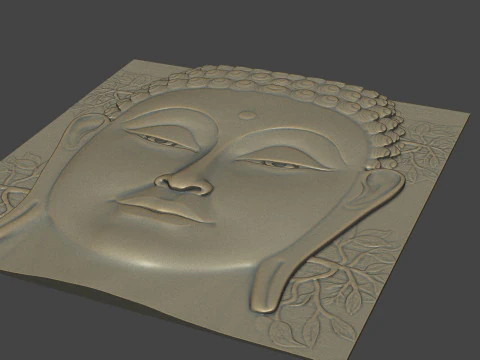 Buddha Head Wall Decor 3D Print Model