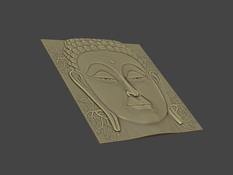 Buddha Head Wall Decor 3D Print Model