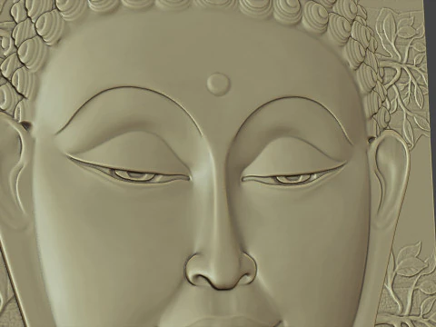 Buddha Head Wall Decor 3D Print Model